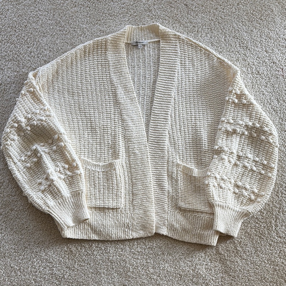 Madewell Cozy Cream Knit Cardigan